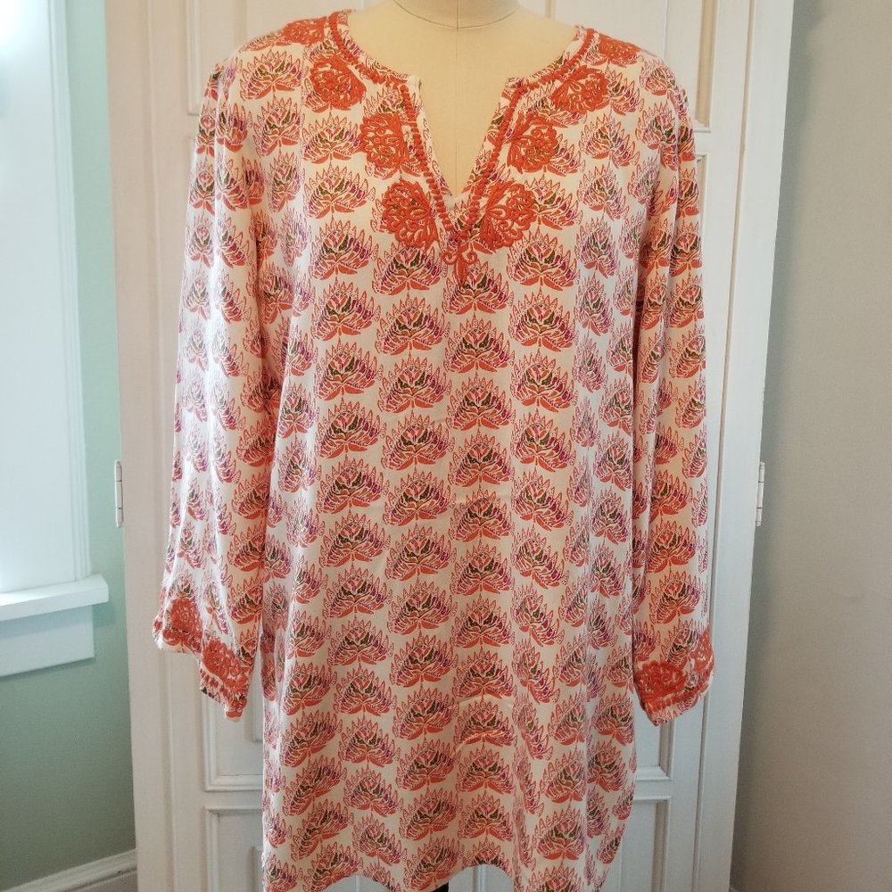 Rock Flower Paper Summer Tunic/Beach cover up